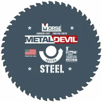 MORSE Circular Saw Blade: 9 in Blade Dia., 48 Teeth, 0.07 in Cut Wd, 1 in Arbor Size, Carbide (MPN 102735-WWG)