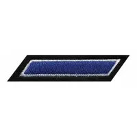 HEROS PRIDE Embroidered Patch: Hashmark, 2 in x 3/8 in, Black, Felt/Plastic, Sew-On, Rank Insignia (MPN 5380)