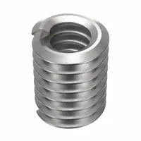 Screw-locking tangless helical insert for repairing or reinforcing threads in metal components. Made from 18-8 stainless steel with a tensile strength of 200,000 to 250,000 psi. Features #4-40 coarse right-hand thread and plain finish. Supplied in a 1,000-piece pack