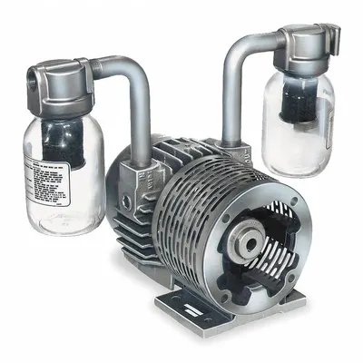 GAST Separate Drive Vacuum Pump: 1.5 hp, Motorless, 21 cfm - Rotary Vane Compressor/Vacuum Pumps without Motors