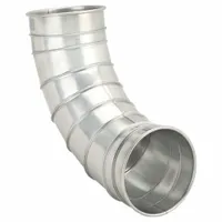 90 Degree Elbow: Stainless Steel, For 7 in Duct Dia, 16 1/4 in Overall Lg, 90° Angle (MPN 8040400072)