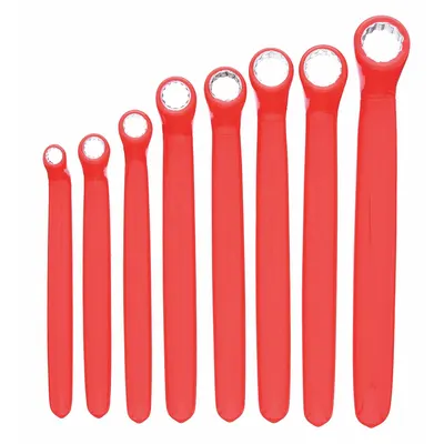 WIHA 21096 SAE Single End Box End Wrench Set, 8 Pieces, 5/16 to 3/4 in - SAE, Single End, Box End Wrench Sets