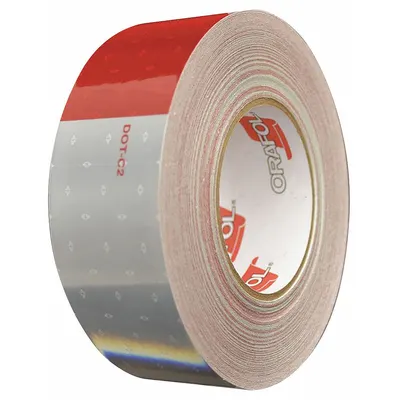 ORALITE Reflective Tape: Construction/Emergency Vehicles/Trucks and Trailers, Red/White - Vehicle Reflective Tapes