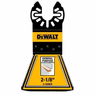 DEWALT General Purpose 3-Sided Oscillating Blade: 2 1/8 in Blade Wd, Plunge Cutting - Open-Back Universal OIS Mounted Blades