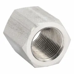 This high pressure precision pipe fitting features a 180° return configuration for reversing flow direction in confined spaces. It has 3/8 in female BSPP threaded connections on both ends and is rated for 2,176 psi. Suitable for use in hydraulic and pneumatic systems within industrial machinery and fluid power applications.