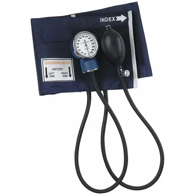 MABIS Mechanical Blood Pressure Monitor, Arm Type, Adult, Blue Nylon Cuff - Mechanical Blood Pressure Monitors
