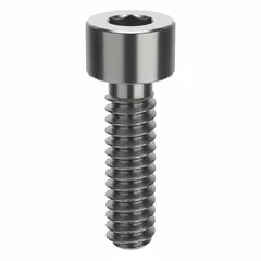 Inch-system standard socket head cap screw with #6-32 thread, 1/2 in length, and 7/64 in drive size. Made from 316 stainless steel (H5) with plain finish and right-hand thread. Used for fastening components in machinery, equipment, and assemblies requiring corrosion resistance.