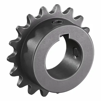TSUBAKI Single Strand Sprocket: 35, For 3/8 in Chain Pitch, 1 in Bore Dia, 18 Teeth - Size 35 Fixed-Bore Roller Chain Sprockets