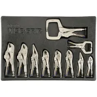 Locking Pliers Set: Curved, 2 in_1 1/2 in_4 in_1 1/8 in_2 3/4 in_1 7/8 in_2 1/8 in Max Jaw Opening (MPN IRHT82596)
