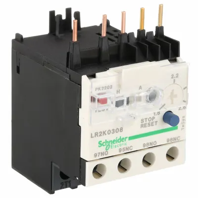 SCHNEIDER Overload Relay: Thermal Protection, 3 Poles, 1NO/1NC - IEC Thermal Overload Relays