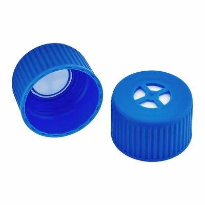 MTC BIO Erlenmeyer Flasks: 41.5 mm Dia, Blue, Polypropylene, Unlined - Screw On Caps