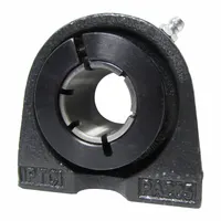Cast iron pillow block ball bearing unit with a 1 3/16 in bore diameter. Features a tapped-base design for direct mounting and uses a 7/16"-14 mounting bolt. Suitable for supporting rotating shafts in general purpose industrial applications such as conveyors and light-duty machinery