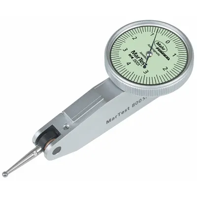 MAHR Horizontal Dial Test Indicator: 0 in to 0.008 in, Horizontal, Inch - Dial Test Indicators - Horizontal & Tilted-Face Styles