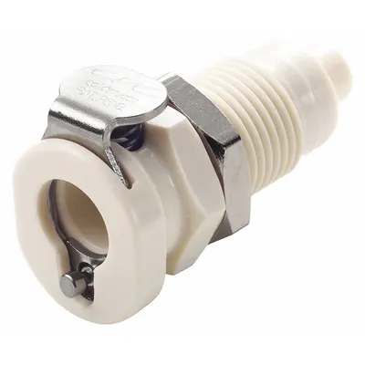 COLDER Quick Connection Coupling: Straight, 1/16 in Pipe Size, Barbed x Barbed - Polypropylene Quick-Disconnect Tube Fittings