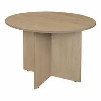 REGENCY Conference Table: Round, Laminate/Melamine, Noble Oak, 29 in Overall Ht, 42 in Overall Dia (MPN LCTR42NO)
