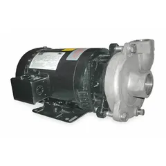 This 2 HP straight centrifugal pump features a TEFC motor enclosure and operates on 230/460V AC. It delivers a maximum head of 72 ft with 1-1/2 in intake and 1-1/4 in discharge connections. The pump is constructed with stainless steel for corrosion resistance. Typical applications include water transfer, circulation, and handling of clean, non-abrasive liquids in irrigation, HVAC, and process water systems.