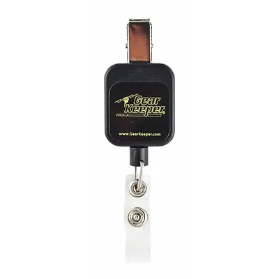 GEARKEEPER Badge Holder: Strap, Horizontal/Vertical, 3 1/4 in Overall Ht, 1 1/4 in Overall Wd - Retractable Tethers for Badges