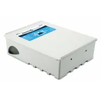 This reusable rodent trap is constructed of polystyrene and measures 10 inches in height by 20 inches in width. It is designed for capturing rodents in settings where non-toxic mechanical trapping is required, such as industrial, commercial, and agricultural facilities
