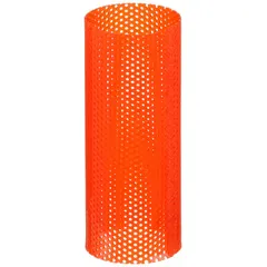 This replacement Y strainer screen is made of PVC and features a perforated design with 0.8 mm openings. It measures 4.645 inches in length. Used in industrial piping systems to filter particulates from liquids, protecting downstream equipment such as pumps and valves.