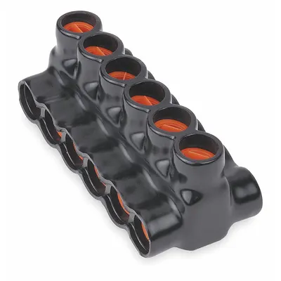 BLACKBURN Multitap Connector: 6 Port, Double-Sided Entry, 10 AWG – 350 kcmil Wire Size - Dry-Location Double-Sided Entry Multitap Connectors