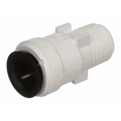 WATTS Polysulfone Push-to-Connect Tube Fitting, Adapter, 3/8 in OD x 1/2 in MNPT - Polysulfone Push-to-Connect Tube Fittings