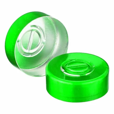 WHEATON Lab Bottle Caps: 20 mm Dia, Green, Aluminum, Unlined, 1,000 Closures Included - Snap On Bottle Caps
