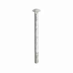 These Grade 2 steel carriage bolts feature a square neck that prevents rotation during tightening, making them suitable for fastening metal to wood or metal to metal. Each bolt has a 1/2"-13 thread size and is 7 inches long. Supplied in a 10-pack.