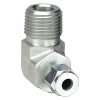 Compression Fitting Elbow: 1/4 in OD x 3/8 in Pipe Size, 7/16-20 Thread Size, Compression x MNPT (MPN 4MSEL6N-S)