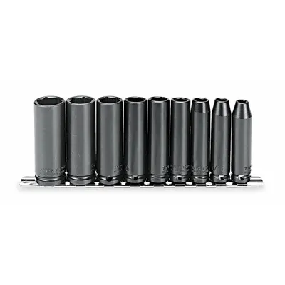 PROTO Impact Socket Set: 3/8 in Drive Size, Small Set (0-50 pieces) Set Size - SAE Impact Socket Sets