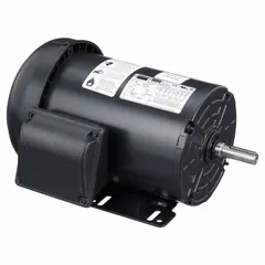 This Dayton rigid base 3-phase AC motor is a totally enclosed fan cooled (TEFC) unit rated at 1 1/2 hp with a nameplate speed of 1,730 RPM at 60 Hz. It operates at 230/460V AC with full load currents of 4.4 A and 2.2 A respectively. Suitable for general purpose industrial applications such as pumps, fans, conveyors, and compressors in clean, dry environments.
