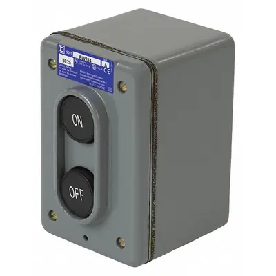 SCHNEIDER Control Station: (2) Flush Push Buttons, 0 Pilot Lights, 1NO/1NC, On/Off - Push-Button Control Stations