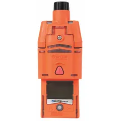 INDUSTRIAL SCIENTIFIC Ventis Pro5 multi-gas detector for Nitrogen Dioxide. Orange housing, Lithium Ion battery, LED indicators, and cellular communication protocol. Suitable for industrial environments requiring reliable gas detection.