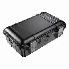 The PELICAN M60 is a small protective case made of polycarbonate in black. It features a padlock closure for secure storage and is intended for stationary use. Weighing 1.05 lb, this case is suitable for storing and transporting sensitive equipment such as cameras, meters, or tools in industrial, field-service, and laboratory environments.
