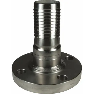 DIXON VALVE & COUPLING Barbed Hose Fitting: For 3 in Hose I.D., Hose Barb x Flange - 316 Stainless Steel Multipurpose (Air, Water, Chemical) Rigid Barbed Hose Fittings