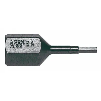 APEX Insert Bit: Insert Bit, Imperial, Hex Head, 3/32 in Bit Industry Size, Std - Hex Impact Bits