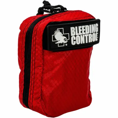 NORTH AMERICAN RESCUE First Aid Trauma Kit: 12 Components, Nylon, Bag, Red, No Medication Included - Trauma Pouches