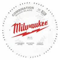 MILWAUKEE Circular Saw Blade: 12 in Blade Dia., 60 Teeth, 0.12 in Cut Wd, 1 in Arbor Size, Combo (MPN 48-40-1222)