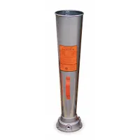 Venturi blower with 1/2 in NPT air inlet, rated for maximum inlet pressure of 140 psi. Includes a static grounding lug for safe operation. Uses compressed air to generate suction or airflow for ventilation, fume extraction, and dust collection in confined spaces and industrial environments