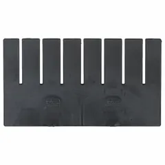 This black plastic divider is designed for use with ESD-safe divider boxes, helping to organize and separate small components in static-sensitive environments. It measures 9 5/8 inches by 5 3/8 inches and is compatible with LEWISBINS model DC2080-SXL BUY 6S.