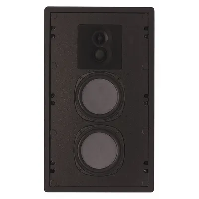 PHASETECH Speaker: Passive, 3-Way, 4 ohm Impedance, 14 in Overall Wd, 23 1/2 in Overall Ht - Wall-Mount Speakers