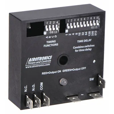 AIROTRONICS Multi-Function Encapsulated Timing Relay: Surface Mounted, 12V DC - Surface-Mounted Relays