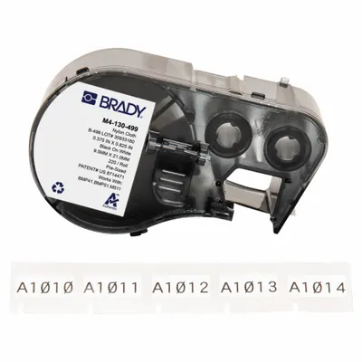 BRADY M4-130-499 Thermal Transfer Precut Label Roll Cartridge - Brady Thermal Transfer Precut Label Roll Cartridges