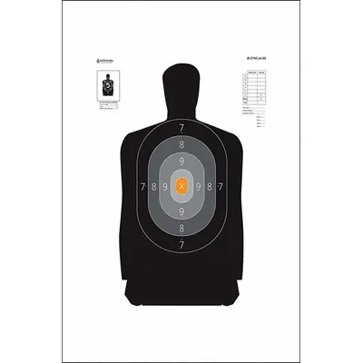 ACTION TARGET B-27PROS-CB-25 Cardboard Silhouette Target, 25 Pack - Silhouette Targets