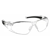 CONDOR Safety Glasses: Clear Lens, Frameless, Scratch-Resistant, Clear Frame, S21 Series