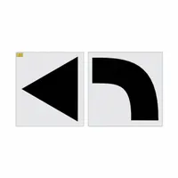 Individual Stencil: Turn Arrow, Parking Lot, 84 in Overall Wd, 53 in Overall Ht, 0.062 in Thick (MPN 4331-084)