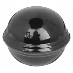 This ball knob features a threaded hole for manual adjustment and clamping on industrial machinery, control panels, and fixtures. Constructed from thermoset material, it has a 1.625 in diameter, 3/8"-16 thread, and 10 mm thread length.