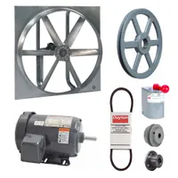 Exhaust/Supply Fan: Belt Drive, 36 in Blade, 1 hp, Totally Enclosed, 230/460V AC, 3 ph, Unassembled (MPN 7CK46)