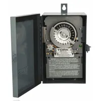 TORK Electromechanical Timer: 24 hr, 120V AC, 3PST, Mechanical (MPN 7300)