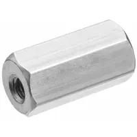 USA INDUSTRIALS Hex Standoff: Inch, Female x Female, Hex, Brass, Zinc-Plated, 1/4 in Overall Lg, 2B (MPN ZSNDF-256)