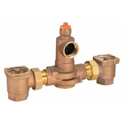POWERS Emergency Mixing Valve: For Hot Water/Water Media, Emergency, Bronze, NPT x NPT - Emergency Fixture Mixing Valves